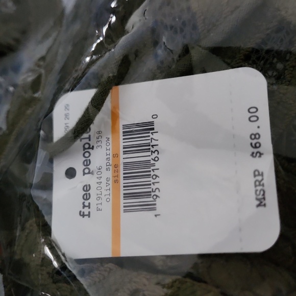 Free People Adella Cami in Olive Sparrow MSRP $68 NEW FP155 - Picture 6 of 9